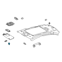 OEM 2018 Lexus LS500 Holder, Visor Diagram - 74348-33040-E4