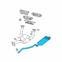 OEM 2007 Jeep Commander MUFFLER-Exhaust Diagram - 52124440AB