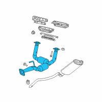 OEM 2008 Jeep Commander Converter-Exhaust Diagram - 68007615AA