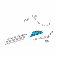 OEM 2013 Lexus RX450h Motor And Bracket Assy, Rear Wiper Diagram - 85130-0E020