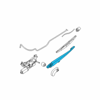 OEM 2014 Nissan Xterra Rear Window Wiper Arm Assembly Diagram - 28781-EA000