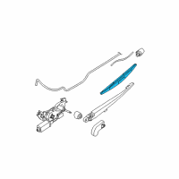 OEM 2012 Nissan Xterra Rear Window Wiper Blade Assembly Diagram - 28790-EA000