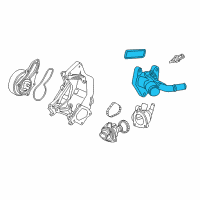 OEM Acura ILX Outlet Assembly, Water Diagram - 19350-R40-A00