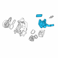 OEM 2013 Acura ILX Outlet Assembly, Water Diagram - 19350-R40-A00