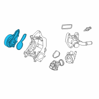OEM 2015 Honda Civic Pump Complete, Water Diagram - 19200-RX0-A01
