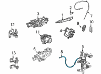 OEM 2021 Jeep Grand Cherokee L Cable-Inside Handle To Latch Diagram - 68499661AA