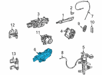 OEM 2021 Jeep Grand Cherokee L Handle-Front Door Diagram - 6PV261X7AA