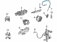 OEM 2021 Jeep Grand Cherokee L CABLE-OUTSIDE HANDLE TO LATCH Diagram - 68421063AB