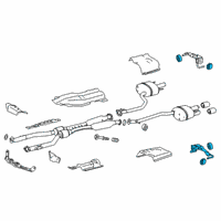 OEM Lexus GS F Bracket Sub-Assembly, Exhaust Pipe Diagram - 17509-38060