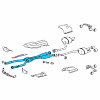 OEM 2019 Lexus GS F Front Exhaust Pipe Assembly Diagram - 17410-38561