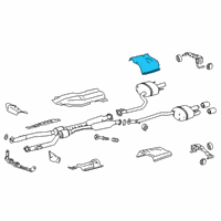 OEM 2019 Lexus GS F Insulator, Main Muffler Heat Diagram - 58327-30080