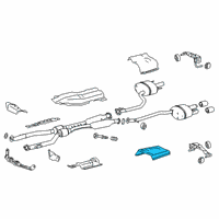 OEM 2019 Lexus GS F Insulator, Main Muffler Heat Diagram - 58328-30090