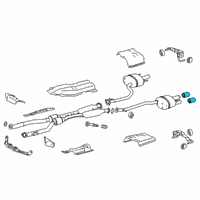 OEM 2020 Lexus GS F BAFFLE Set, Exhaust Diagram - 17049-38010