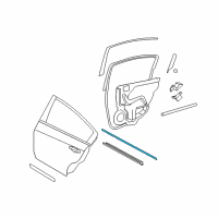 OEM 2009 Nissan Altima MOULDING - Rear Door Outside, LH Diagram - 82821-JA01A