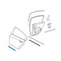 OEM 2008 Nissan Altima MOULDING - Rear Door, RH Diagram - 82870-JA01E