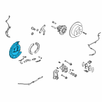 OEM 2012 Kia Forte Rear Brake Back Plate Assembly, Right Diagram - 582521M300