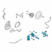 OEM Kia Rear Wheel Brake Assembly, Left Diagram - 582101M300