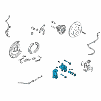 OEM 2013 Kia Forte Rear Brake Caliper Kit, Left Diagram - 583101MA40