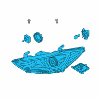 OEM Hyundai Elantra Headlamp Assembly, Left Diagram - 92101-F2420