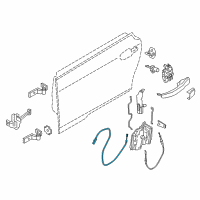 OEM 2018 BMW i3 Bowden Cable, Inside Door Opener Front Diagram - 51-21-7-290-869