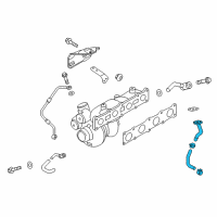 OEM 2014 Hyundai Genesis Coupe Pipe-Oil Turbocharger Diagram - 28245-2C600