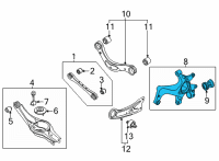 OEM Kia Seltos Carrier Assembly-Rear Ax Diagram - 52710Q5600