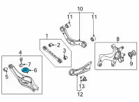 OEM 2022 Kia Seltos Pad-Rear Spring, LWR Diagram - 55333Q5500