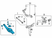 OEM Kia Seltos Arm Complete-Rr LWR Diagram - 55210Q5500