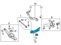 OEM Kia Seltos Arm Assembly-Rr Trailing Diagram - 55270Q5500