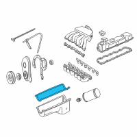 OEM 1988 Ford F-150 Oil Pan Gasket Diagram - E7TZ-6710-B