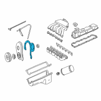 OEM 1996 Ford F-350 Front Cover Gasket Diagram - E6TZ6020B