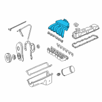 OEM 1993 Ford E-150 Econoline Club Wagon Intake Manifold Diagram - E7TZ9424A