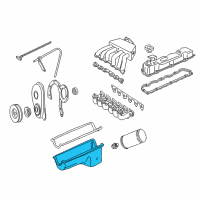 OEM 1990 Ford Bronco Oil Pan Diagram - F6TZ-6675-LA