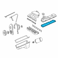 OEM Ford Bronco Valve Cover Gasket Diagram - E9TZ-6584-B