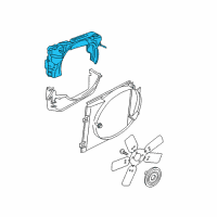 OEM Dodge Dakota SHROUD-Fan Diagram - 5015534AC