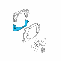 OEM 2002 Dodge Dakota SHROUD-Fan Diagram - 52029181AC