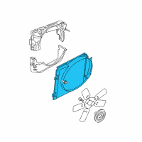 OEM Dodge Dakota SHROUD-Fan Diagram - 52029011AB