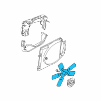 OEM 2000 Dodge Dakota Fan-Cooling Diagram - 52029263AC