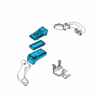 OEM Ford E-350 Econoline Air Filter Box Diagram - F2UZ9600A