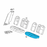 OEM 2020 Honda Civic Pad Complete, Rear Cushion Diagram - 82137-TGH-A01