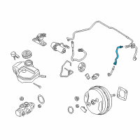 OEM BMW 530e Vacuum Pipe Diagram - 11-66-8-611-344