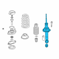 OEM 2012 Honda CR-V Damper Unit, Rear Diagram - 52611-T0A-A02