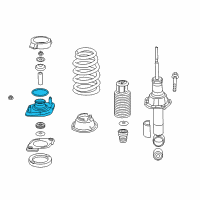 OEM 2012 Honda CR-V Base, Rear Shock Absorber Mounting Diagram - 52675-T0A-J01