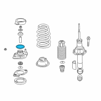 OEM 2002 Honda Civic Seal, Shock Absorber Mounting Diagram - 52676-S5A-004