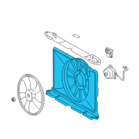 OEM 2012 Toyota Corolla Fan Shroud Diagram - 16711-0T040