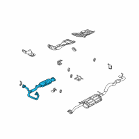 OEM 2003 Chevrolet S10 Exhaust Manifold Pipe Assembly (W/Converter) *Marked Print Diagram - 15744824