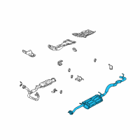 OEM 2001 GMC Sonoma Exhaust Muffler Assembly (W/ Exhaust Pipe & Tail Pipe) Diagram - 15105767