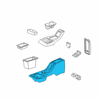 OEM Chevrolet S10 Compartment, Front Floor Console Diagram - 15722314