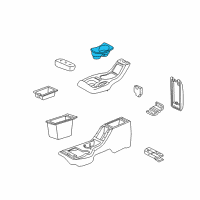 OEM 1995 Chevrolet Blazer Holder-Front Floor Console Cup *Medium Gray Diagram - 15966606