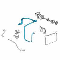 OEM 2009 Cadillac Escalade EXT Front AC Hose Diagram - 22876350